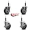 Service Caster 4'' Black Poly Wheel Swivel 3/4'' Expanding Stem Caster Set 2 Brakes, 4PK SCC-EX20S414-PPUB-BLK-2-TLB-2-34 - alternate 5